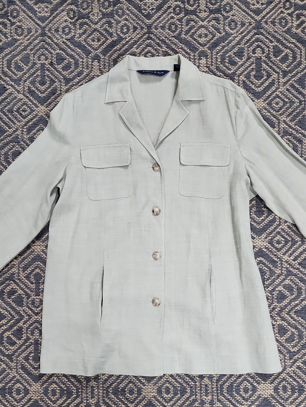 Vintage Preston & York Linen Blend Blazer Jacket